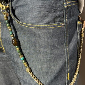 Wallet Chain Messing Brass